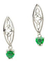 Celtic Trinity Green Silver Earrings
