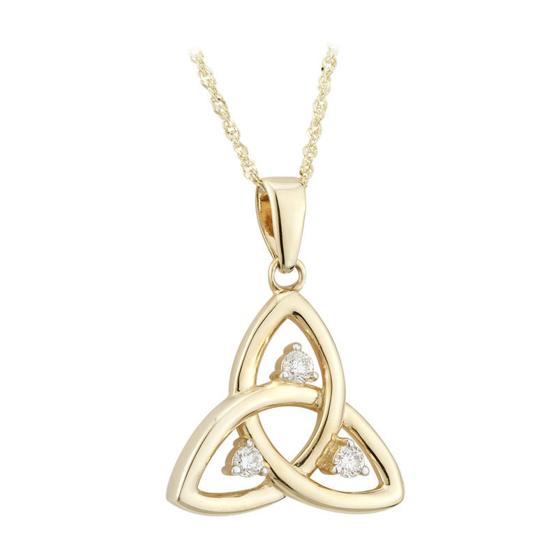 9k Gold Trinity Knot Necklace 