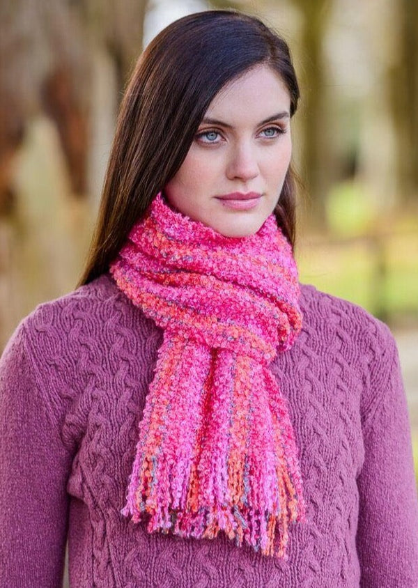 Mucros Mohair Pink Scarf 