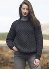 Aran Kildare Merino Wool Unisex Charcoal Sweater