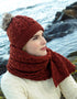 Chunky Cable Knit Aran Scarf - Sienna