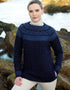 Aran Fairisle Sweater | Midnight Blue