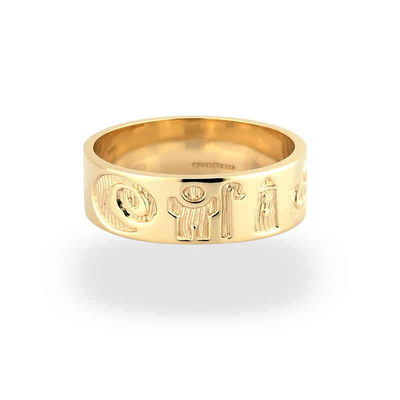 Solvar History of Ireland 14K Gold Ring s2419