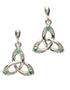 Trinity Knot Diamond Emerald Earring