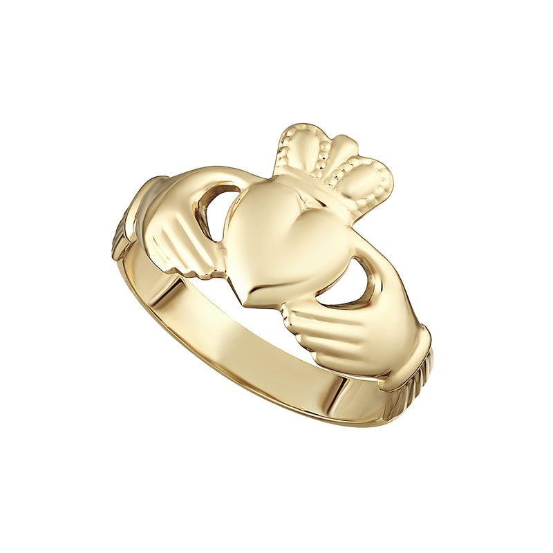 Solvar Maids 9k Gold Claddagh Ring s2454