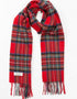 John Hanly Lambswool Scarf Red Stewart