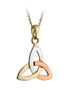 14K Multi Colour Gold Trinity Knot Pendant