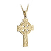 Gold Double Sided Celtic Irish Cross Pendant