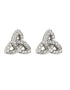 14k White Gold Diamond Trinity Knot Earrings