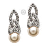 Celtic Pearl Earrings Adorned By Swarovski Crystals