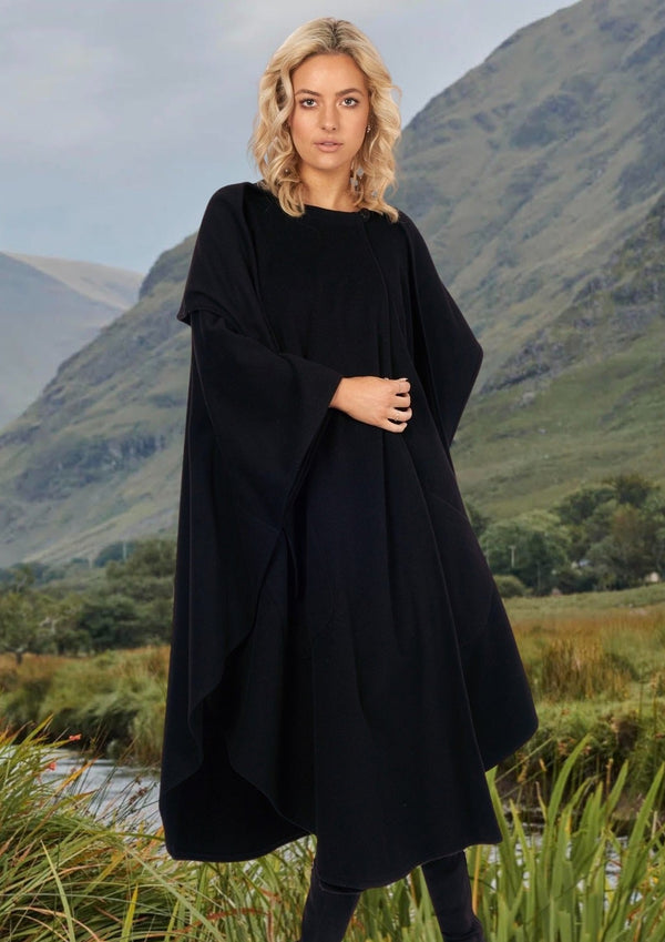 Jimmy Hourihan Black Cape with Convertible Hood