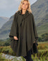Jimmy Hourihan Knee Length Cape in Green Donegal Tweed