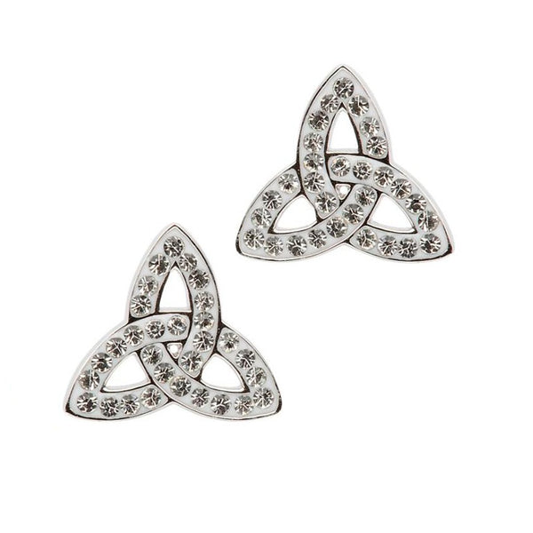 Swarovski Crystal Trinity Knot Stud Earrings