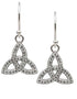 Swarovski Crystal Silver Trinity knot Drop Earring