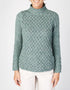 IrelandsEye Women's Trellis Aran Sweater | Ocean Mist