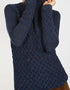 Women's Trellis Aran Sweater | Rich Navy