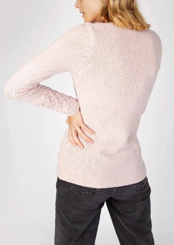 IrelandsEye Women's V Neck Aran Sweater | Clearance