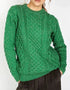 IrelandsEye Women's Aran Sweater | Green Marl