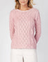 IrelandsEye Women's Lambay Aran Sweater - Pink