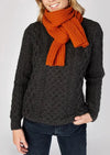 Luxe Ribbed Scarf Terracotta