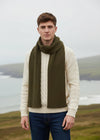 Ribbed Merino Scarf | Forest Marl