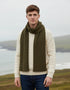 IrelandsEye Ribbed Merino Scarf | Forest Marl