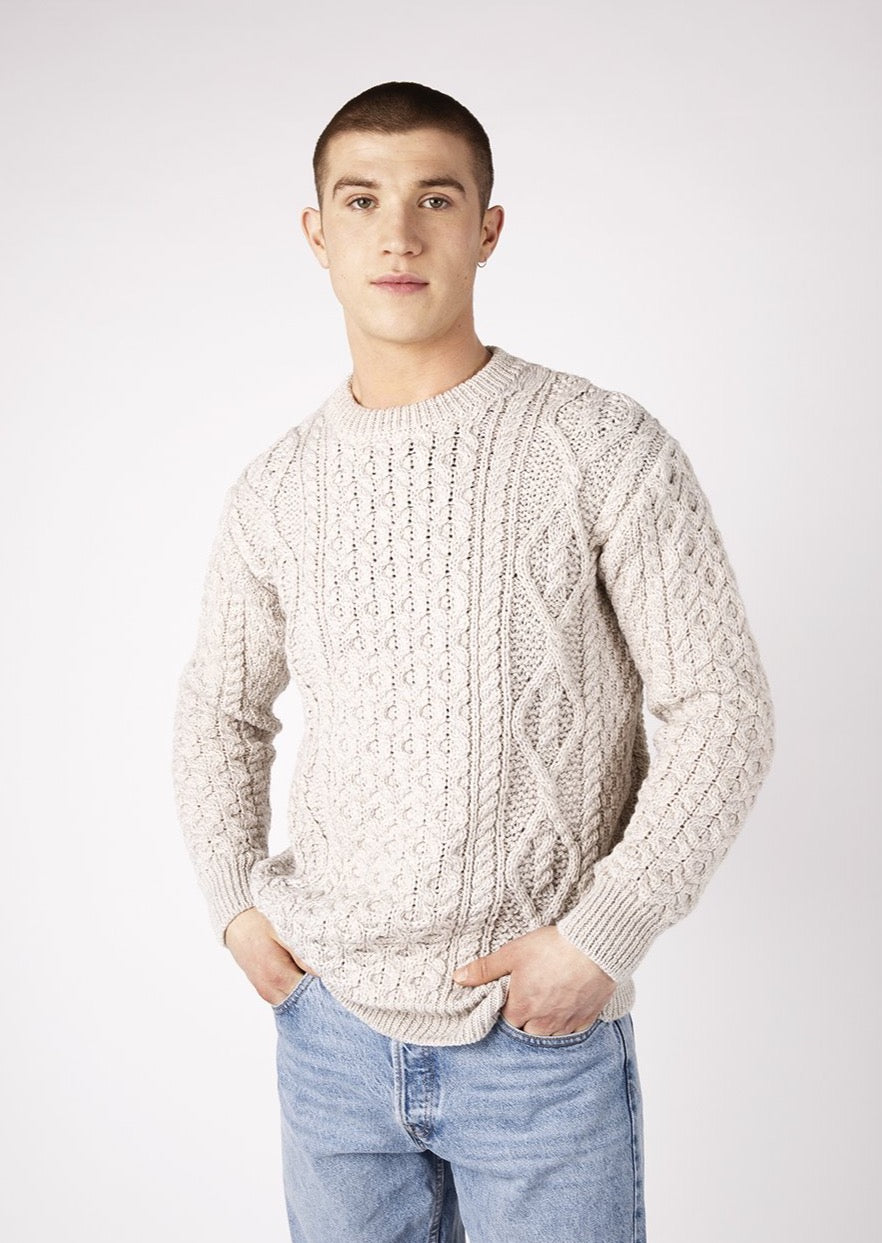 Silver Fearnóg Aran Sweater