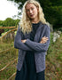 IrelandsEye Women's Aran Hooded Cardigan | Steel