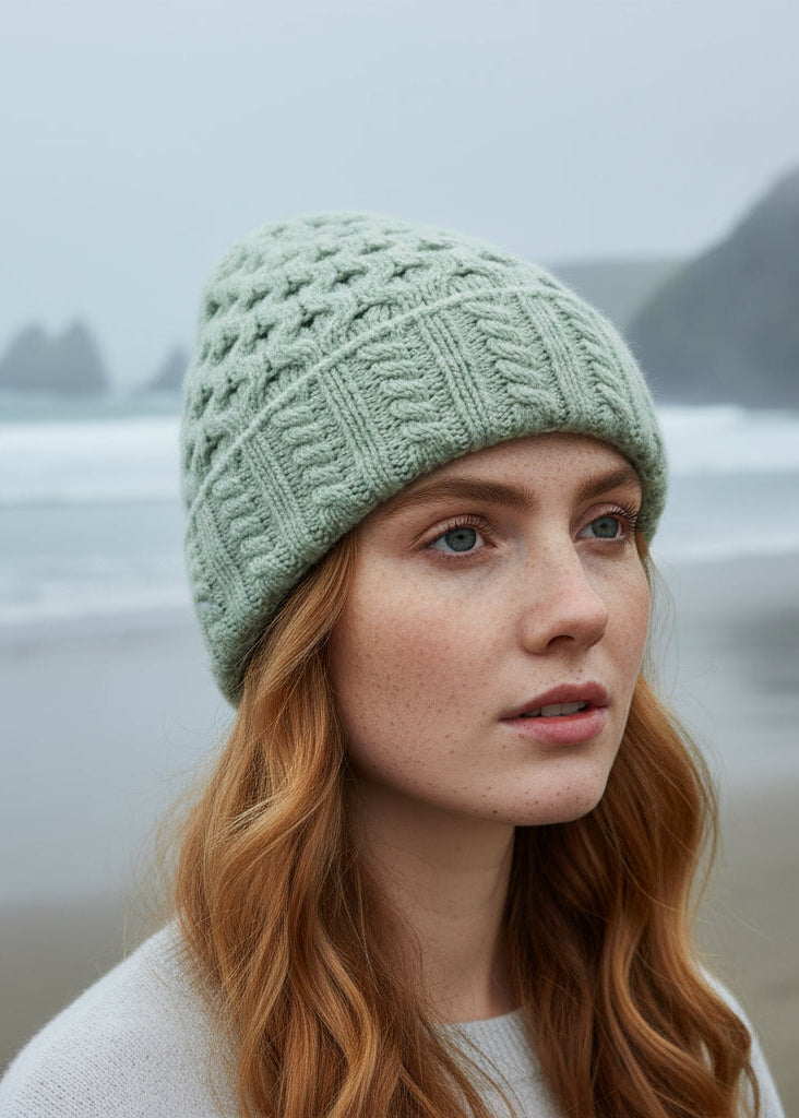 IrelandsEye Aran Hat | Sage Marl