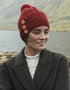 Aran Button Hat | Red