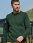 Aran Roll Neck Sweater | Green
