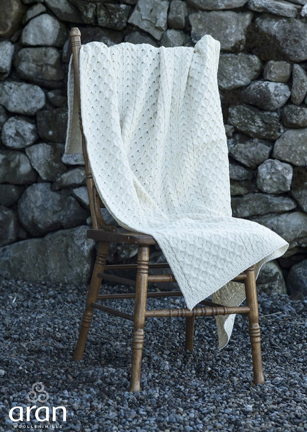 Aran Honeycomb Irish Blanket Throw