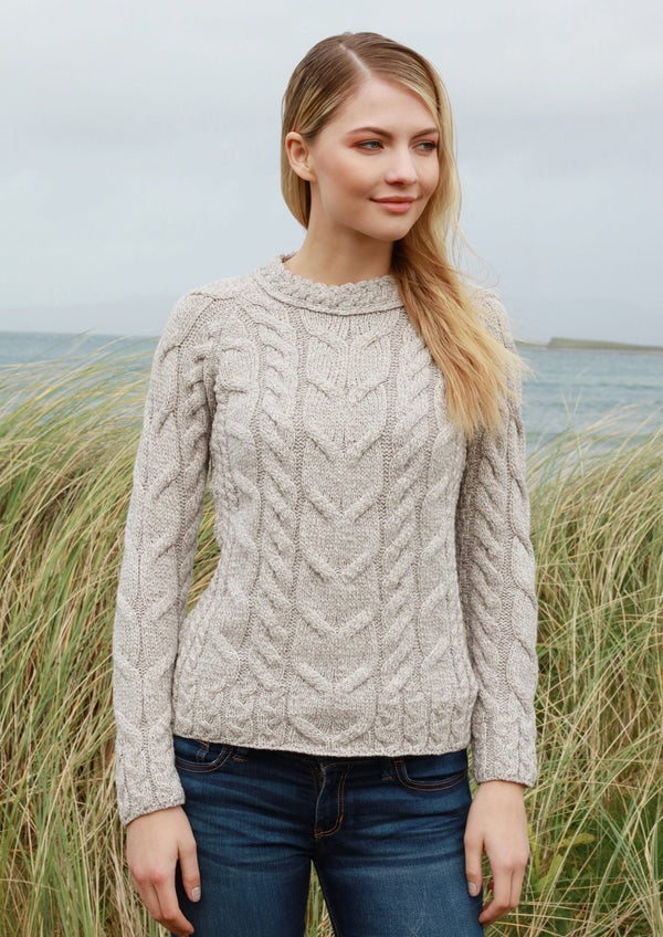 Aran Woollen Mills Raglan Sweater | Oatmeal
