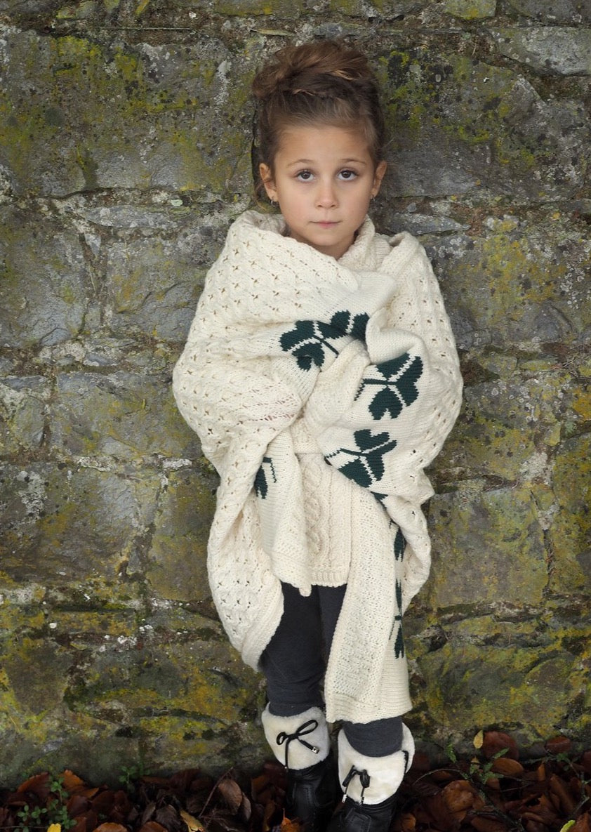 Shamrock Merino Wool Baby Blanket