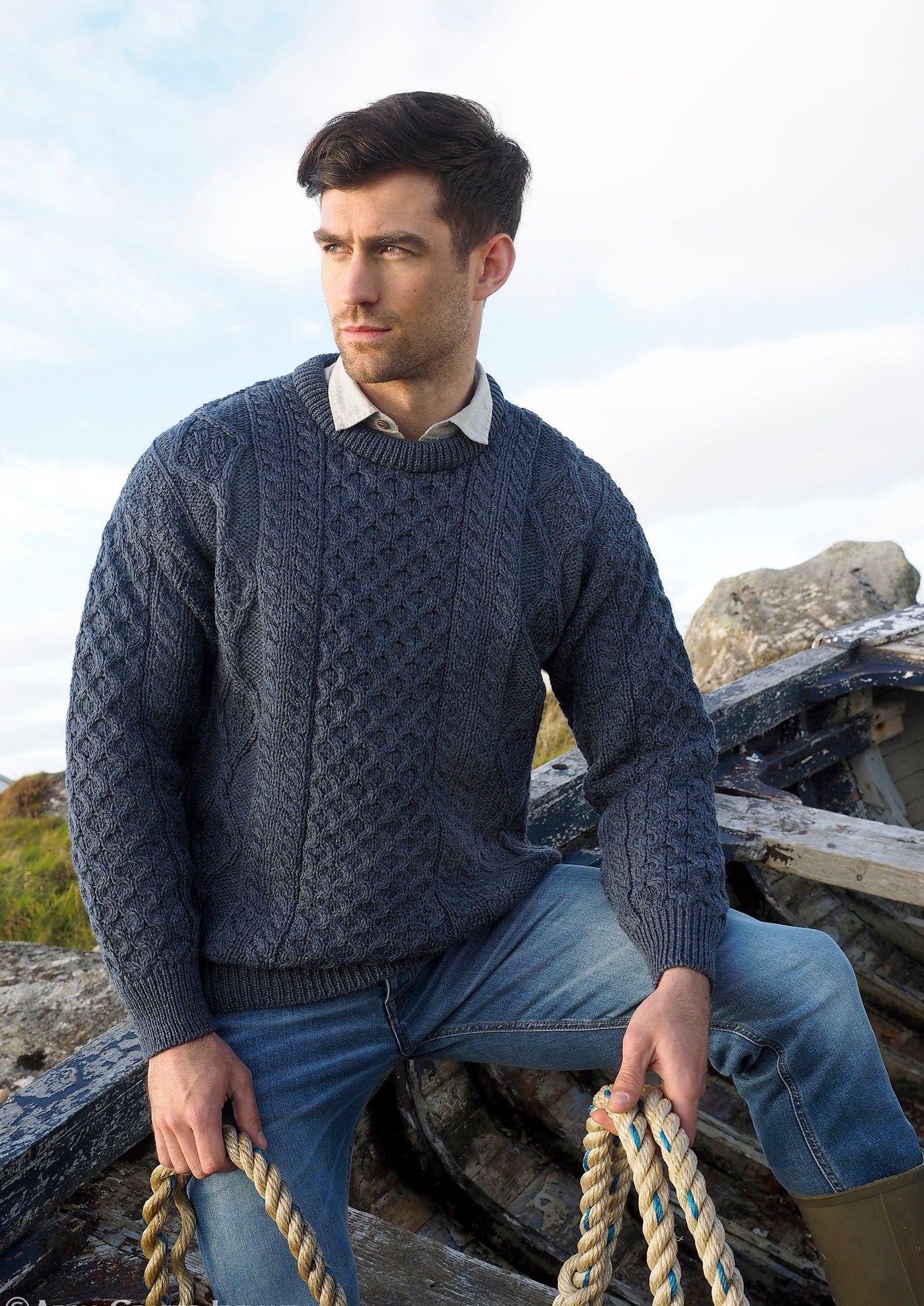 Mens Aran Sweaters | Made in Ireland | 100% Merino Wool