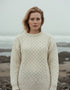 Aran Crew Neck Merino Sweater | Natural