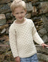 Kids Aran Wool Sweater - Natural
