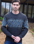 Aran Crafts Celtic Jacquard Sweater - Charcoal