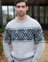 Aran Crafts Celtic Jacquard Sweater | Oatmeal