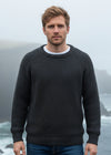 Fishermans Rib Crew Neck Charcoal Sweater