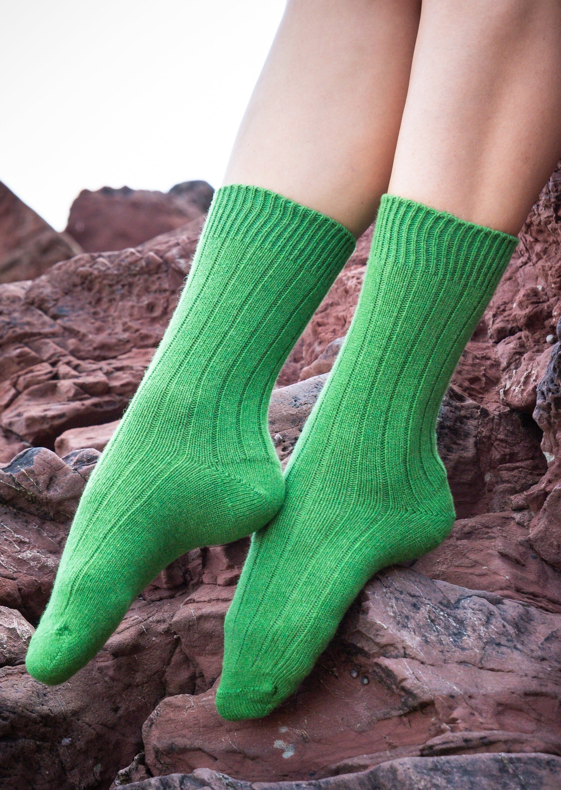 Green Luxury Cashmere Blend Irish Socks
