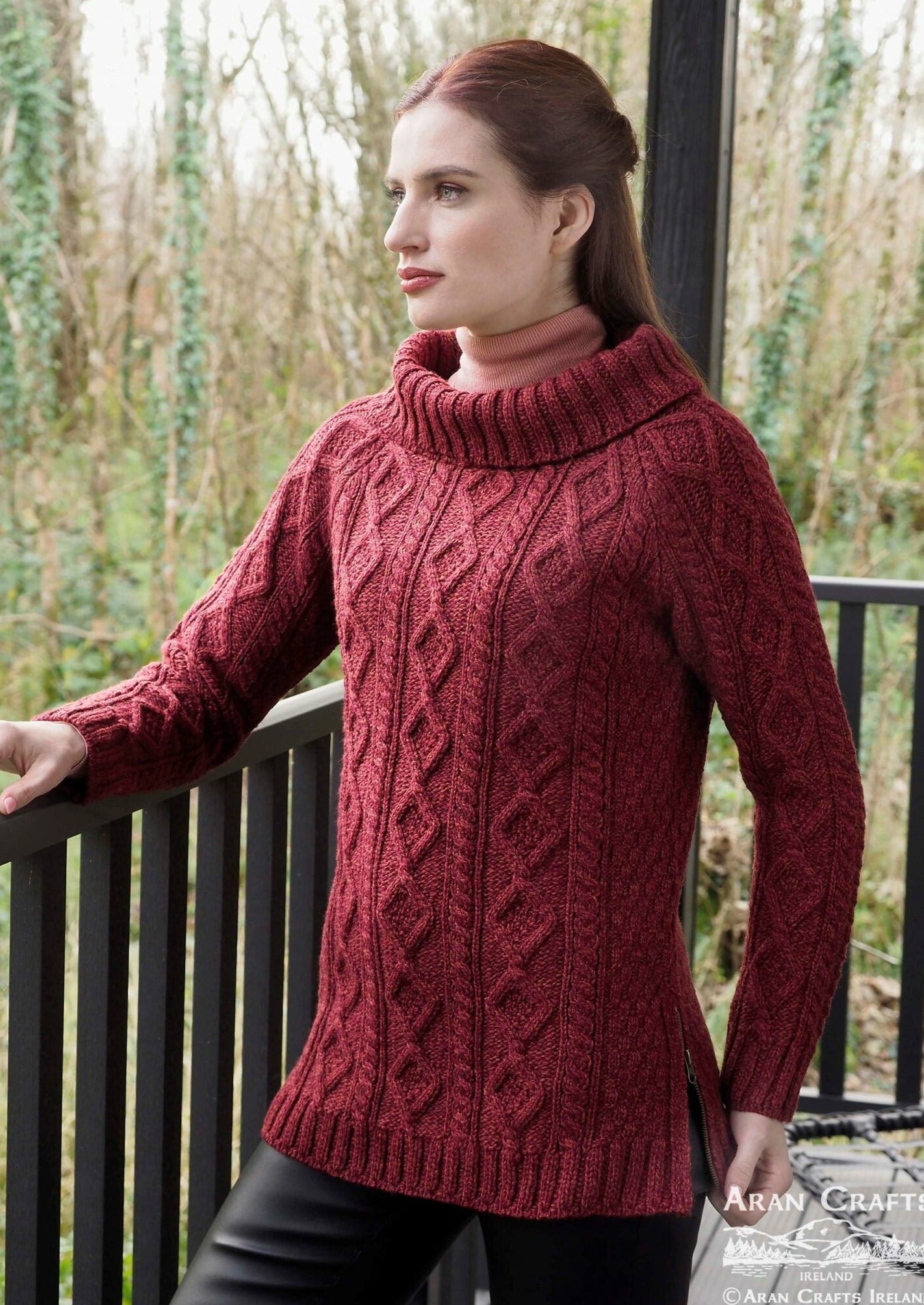 Aran Crafts Women's Tunic Sweater | Ember