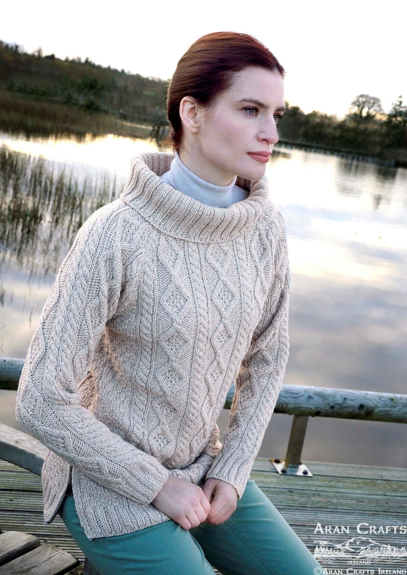 Aran Crafts Women's Tunic Sweater | Parsnip