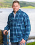 Lined Flannel Shirt Men’s Blue Navy Check