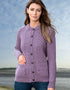 Aran Women's Lavender Lumber Cardigan