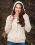IrelandsEye Women's Aran Hooded Cardigan | Oatmeal