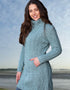 Aqua Women's Long Fitted Skellig Aran Coat