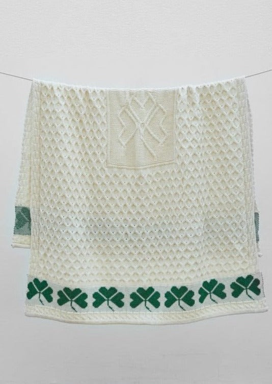 Aran Irish Shamrock Blanket