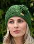 Aran Trellis Flower Hat | Green