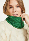 Green Aran Diamond Snood